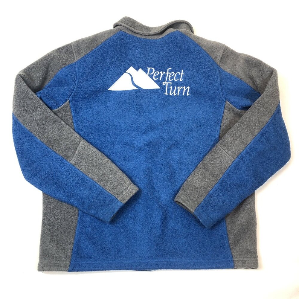 LL Bean Mens Attitash Perfect Turn Blue Fleece Full Zip Polartec Jacket Medium - Picture 2 of 13